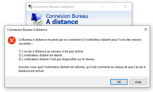 haai toespraak Razernij Bureau à distance Windows 10 ne se connecte pas à l'ordinateur distant