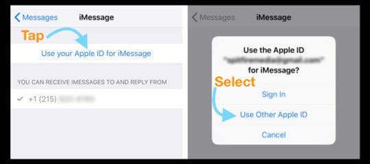 Comment utiliser un identifiant Apple différent pour iMessage sur iPhone iOS 12