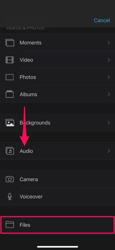 Comment ajouter de la musique de fond dans iMovie sur iPhone et iPad