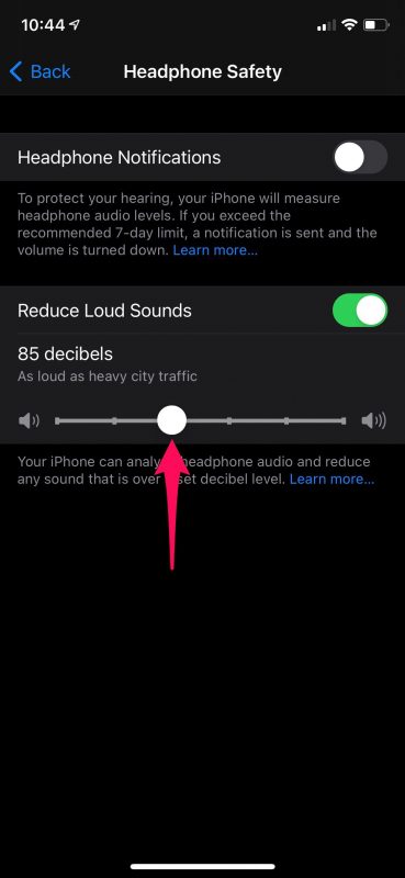 Comment réduire automatiquement le son du casque sur iPhone