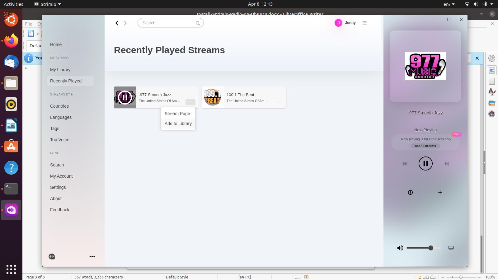 Installer Strimio Radio sur Ubuntu