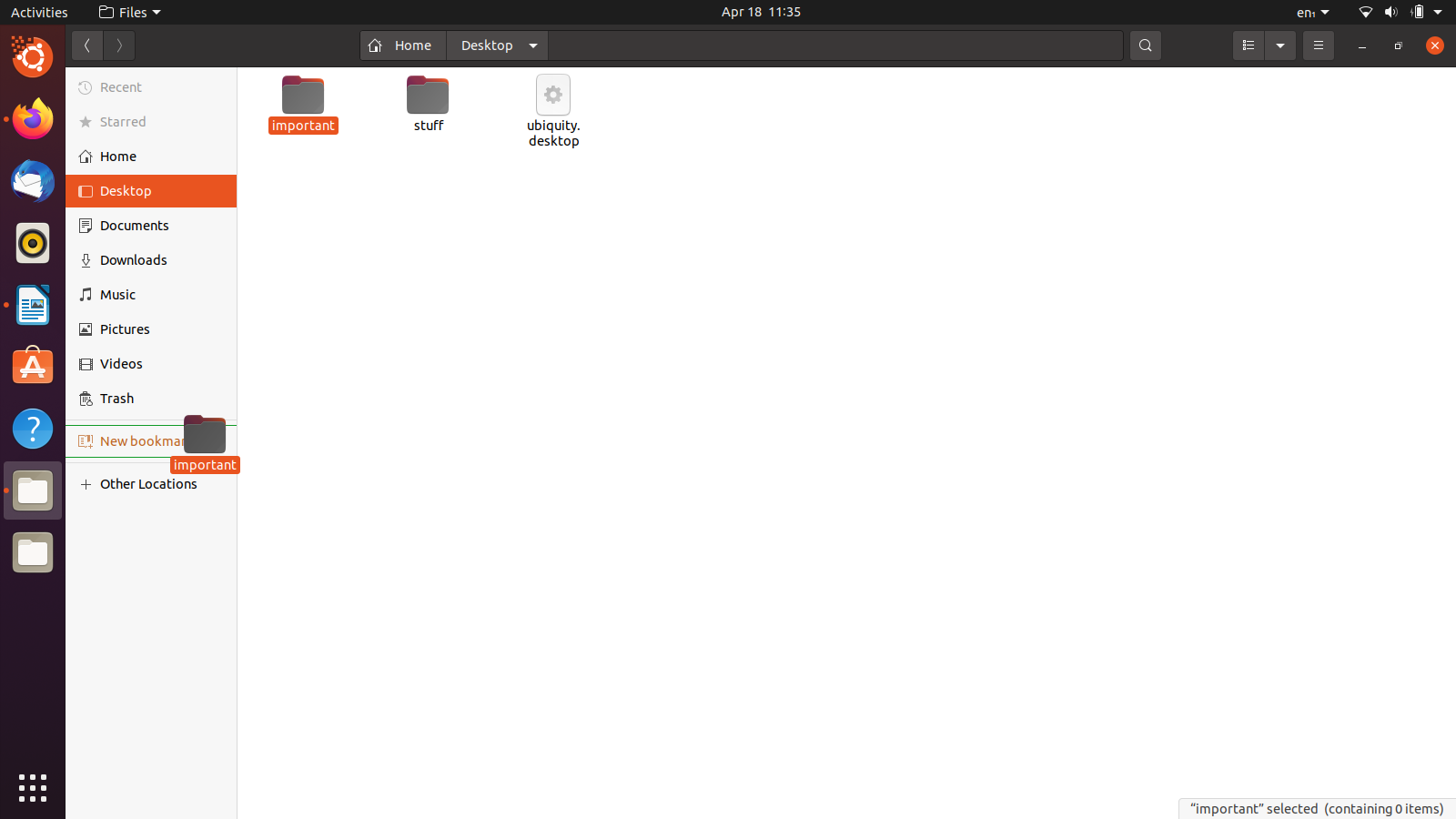 Comment ajouter un dossier à la barre latérale d'Ubuntu?