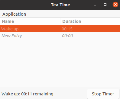 Application Countdown Timer pour Ubuntu