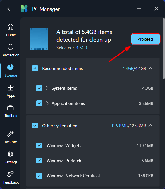 nettoyer le cache de l'ordinateur avec Microsoft PC Manager