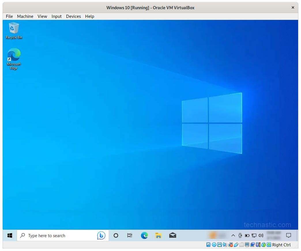 Virtualbox Windows vm sur Linux