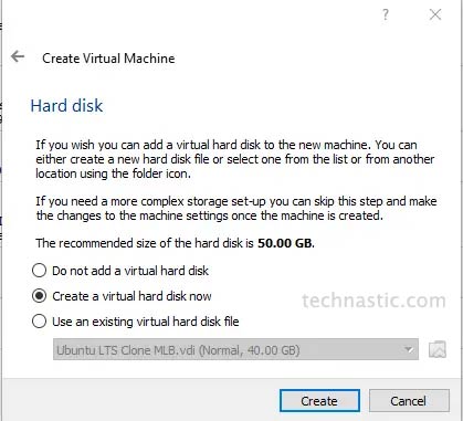 attribuer un disque dur pour l'installation de Windows vm sous Linux