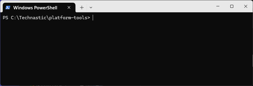 écran de la fenêtre de commande PowerShell effacé