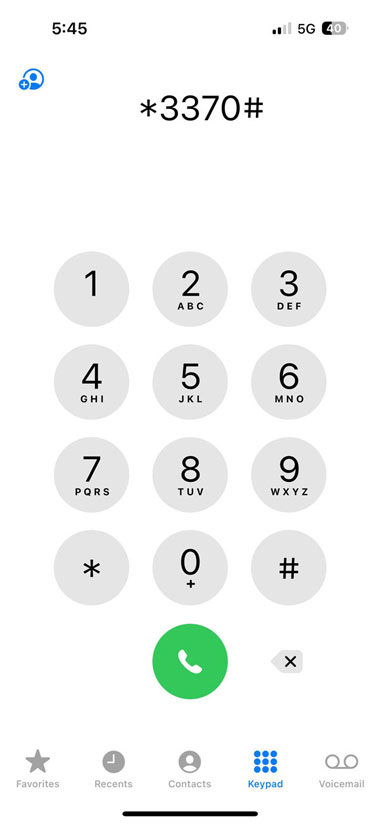 désactivera EFR sur votre iPhone.
