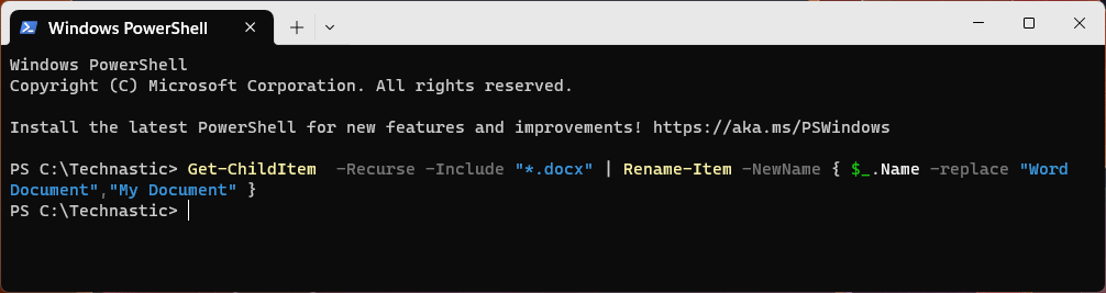 renommer plusieurs fichiers avec le chemin du dossier dans PowerShell