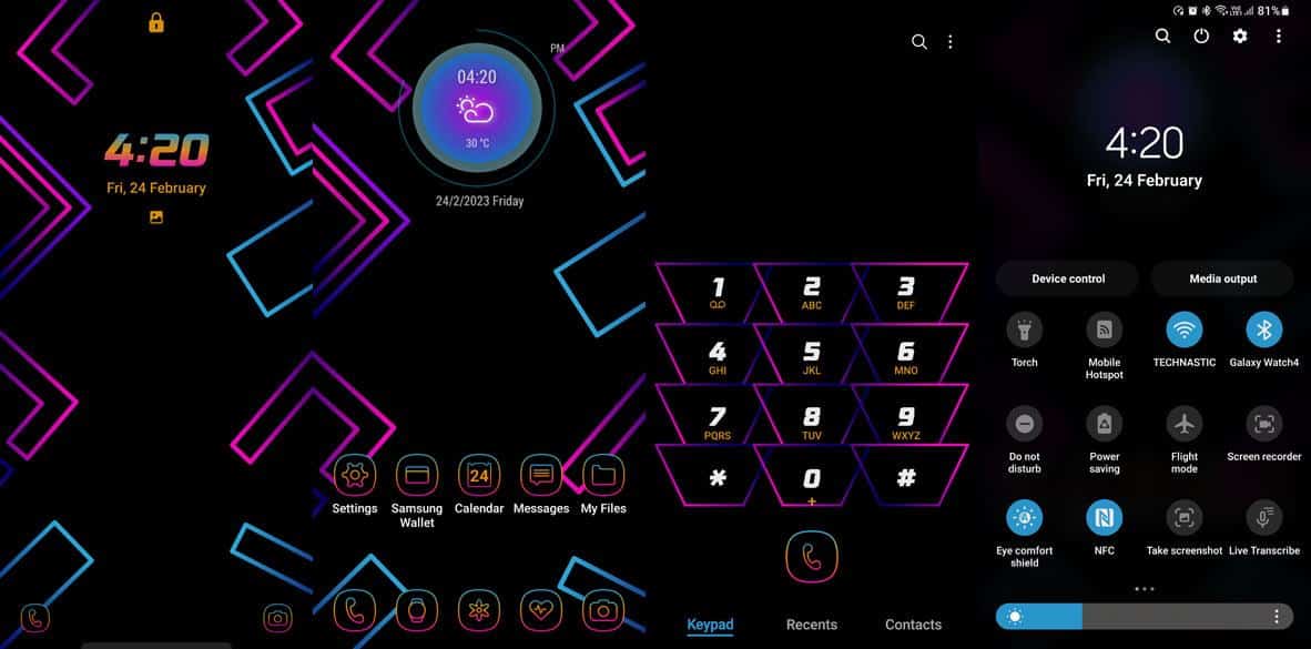 monter le thème sombre de l'interface utilisateur pour Samsung