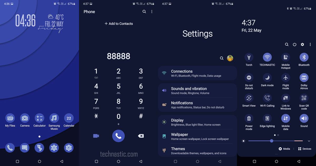 matériel indigo dark un thème d'interface utilisateur