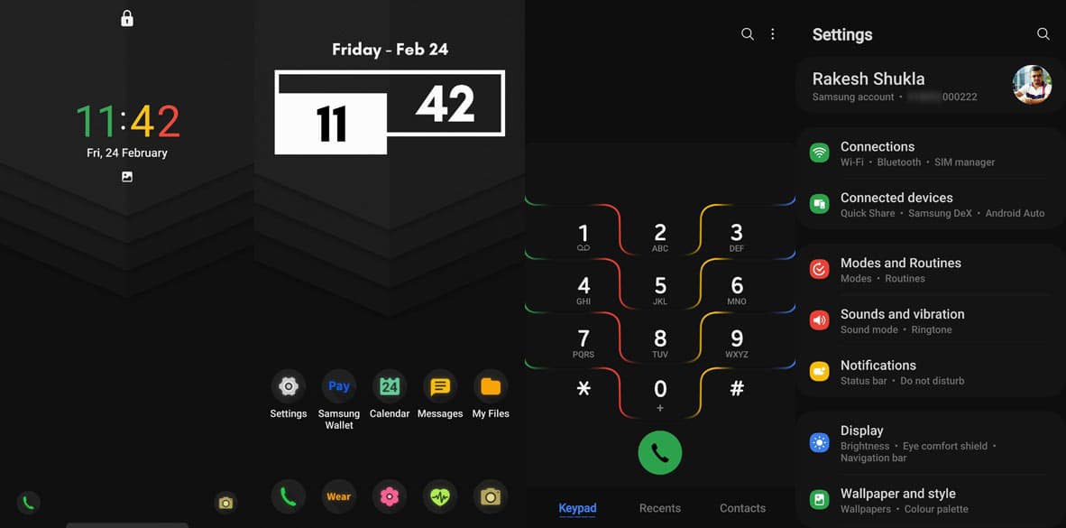 Erebos thème sombre Samsung One UI