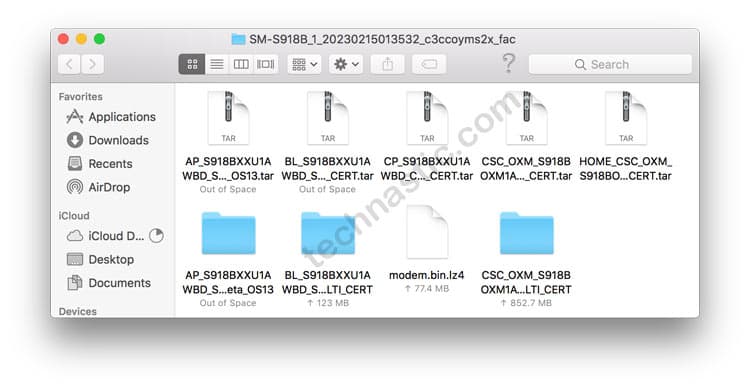 extraire les binaires du firmware Samsung