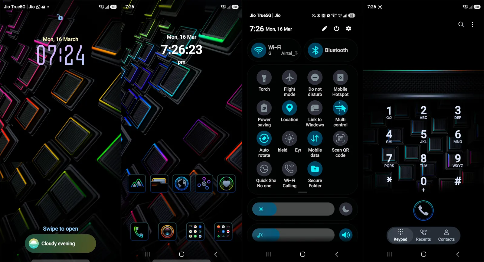 Thème sombre Cube RVB Samsung One UI 8.5