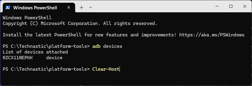 effacer l'applet de commande hôte dans la fenêtre PowerShell